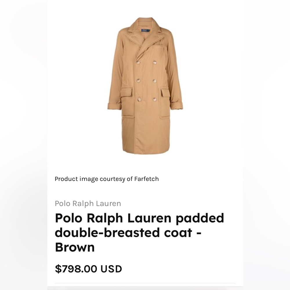 Ralph lauren padded coat.